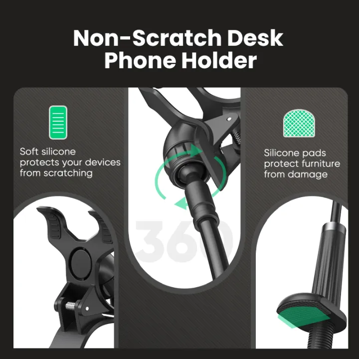 UGREEN%20Gooseneck%20Clip%20Phone%20Holder%20for%20Bed%20Desk%20Cell%20Phone%20Mount%20Flexible%20Lazy%20Long%20Ar-m%20Cla-mp%20Headboard%20Hand%20Free%20Overhead%20for%20iPhone%20Pro%20Max%20Samsung%20Galaxy%20Ultra%20-%20Image%206
