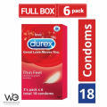Durex  -Thin Feel Condom - Full Box - 3x6=18pcs. 