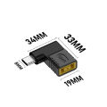 65W Slim Square Tip Charger To Type C Power Adapter Converter 90 Degree For Lenovo Accessory USB Type C PD Fast Charging Adapter. 