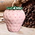 Ceramic Tea Leaves Jar Tea Tins Containers Strawberry Shape Beans with Lid Creative Decoration Tea. 