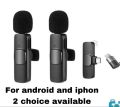 K9 Dual Wireless Microphone Type C & iphone For Vlogs Interview Youtubers.