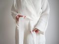 White Waffle Bathrobe – 100% Cotton | Unisex Soft & Lightweight Robe for Men & Women (Free Size, White).