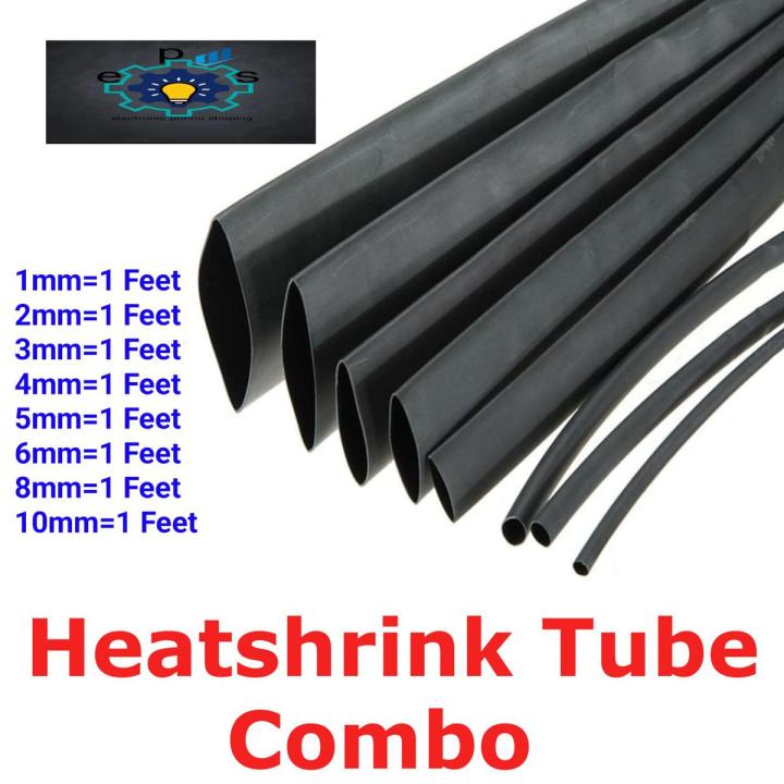 thumbnail image 2 of 10-Pack 1mm Heat Shrink Tubing - 6 Inch Lengths (5 Feet Total) - Black 2:1 Ratio 2 of 6