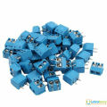 5Pcs- 2Pin BLUE Color KF301-2P 2 Pin Plug-In PCB Mount Straight Screws Terminal Block Connector 5.08mm Pitch Socket Strips For Electronics Cables Connectors Terminals. 