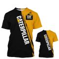 2023 Cool Summer CAT Excavator T-Shirts for Men and Women: Streetwear with 3D Printed Caterpillar Design. 