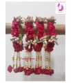 Artificial flower bridal/non bridal bangles for girls and women - 1 pair.