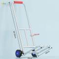 Folding Hand Truck, Foldable Roller Shopping Trolley, Lightweight Heavy Duty with Rope Luggage Cart, Luggage Trolley Cart, for Office Moving. 