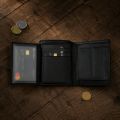 Zays Premium Eco-Friendly Leather Bifold Wallet for Men, Handmade Slim Compact Wallet 4.6 x 3.7 x 0.4 Inch, 7 Card Slots, 1 ID Slot, 2 Cash Compartments, Coin Pocket, Quick Access Slot, Fits 1000 Taka Note, Luxury Box. 