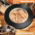 10X Magnifying Glass With Light And Stand, LED Desk Magnifier. 