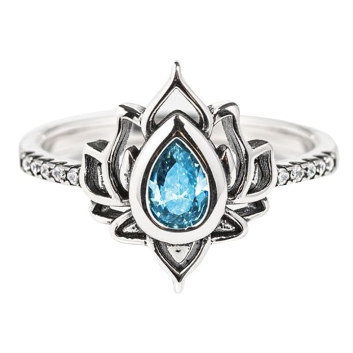 Unique%20Design%20Lotus%20Flower%20Rings%20For%20Women%20Vintage%20Silver%20Color%20Fashion%20Jewelry%20Retro%20Style%20Pear%20Zircon%20Ring%20Anniversary%20Gift%20-%20Image%207