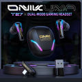 ONIKUMA T27 Earphones Dual Mode Earbuds 2.4GHz Low Latency Gaming Headset With Charging Box Touch Control RGB Headsets. 