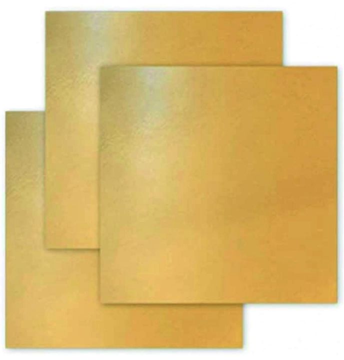 1 pound- Cake Base MDF Board (Golden) 8' INCH (Square Pack of 5)