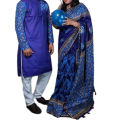 Dhupian Sari And Dhupian Punjabi For Combo Couples Clothing - Sari. 