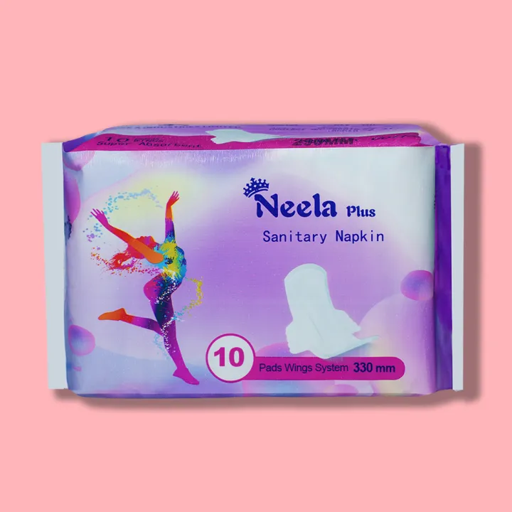 Neela%20Plus%20Sanitary%20Napkin%20-%20Wings%20System%20-%20100%25%20Cotton%20-%20330%20MM%20-%20Combo%20of%2010%20Pack%20-%20100%20Pads%20-%20Image%203