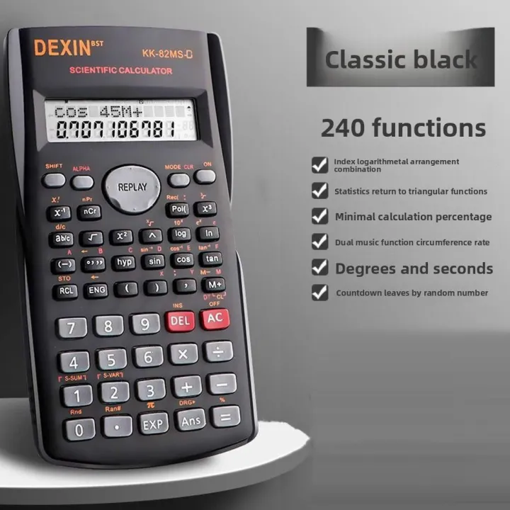 Multifunctional Simple Multi-purpose 12 Digits Display Scientific Calculator 2-Line Screen Big ...
