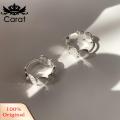 Carat Dangle Earring Round Sheet Circle Ear Buckle Earring. 