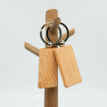 20 PCS Rectangle Blank Wooden Key Chain Wood Blanks (Width:1.22 Inch) for Keychains. 