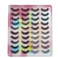 LTWEGO Lashes 5/10/20 Pairs 3D Faux Mink Lashes Russian Strip DD Curl False Eyelashes Fluffy Volume Eyelash Extension Makeup.