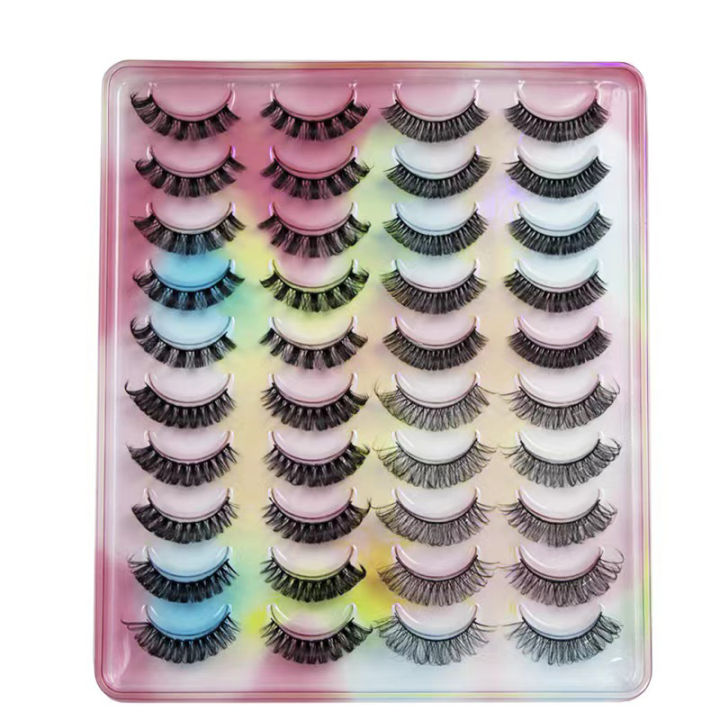 LTWEGO%20Lashes%205/10/20%20Pairs%203D%20Faux%20Mink%20Lashes%20Russian%20Strip%20DD%20Curl%20False%20Eyelashes%20Fluffy%20Volume%20Eyelash%20Extension%20Makeup%20-%20Image%202
