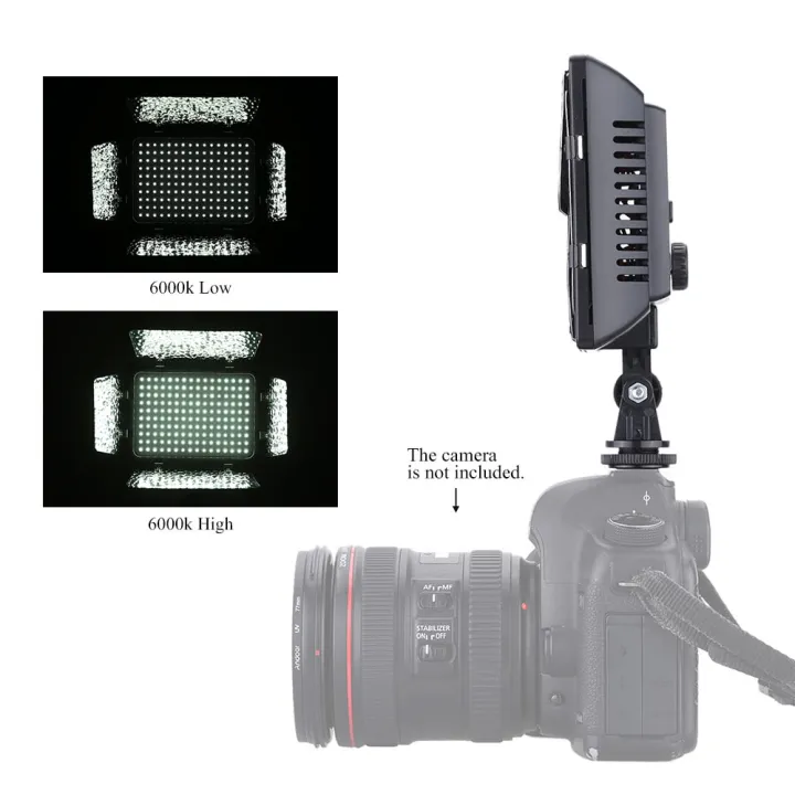 W160%20Video%20Photography%20Light%20Lamp%20Panel%206000K%20160%20LEDs%20for%20DSLR%20Camera%20DV%20Camcorder%20-%20Image%206