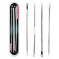 4 Pcs Set Stainless Steel Extractor Blackhead Remover Needles Acne (4 Pcs/Box) - Black Head Remover. 