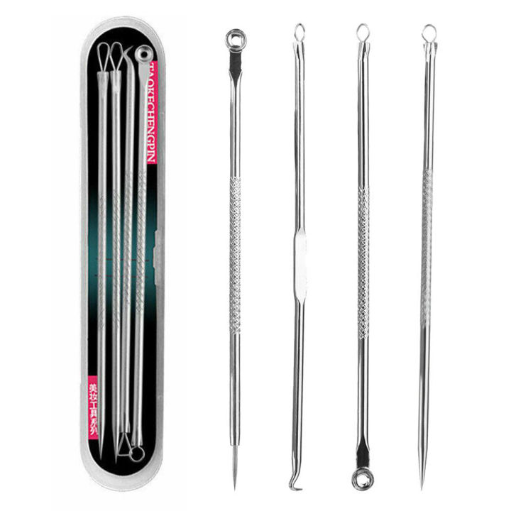 Professional Pimple Popper Tool Kit skin care product  - With Comedone Extractor Milia Removal Tool Blackhead Tweezers and Whitehead Remover Tool Spot Treatment Acne Set - Derma Roller