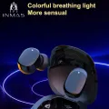Slway [Lowest price] INMAS Wireless Bluetooth Headset Sports LED Display Earbuds Noise Reduction Fone Bluetooth Earphones Wireless Headphones. 