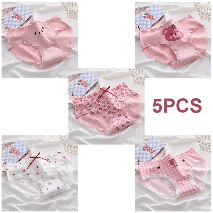 Pink%20floral%20mid%20rise%20breathable%20panties%20cute%20sweet%20girls%20student%20triangle%20shorts%20-%20Image%208