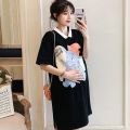 Maternity Clothes Summer Skirt2023New Summer Trendy Hot Mom Personalized Youthful Top Late Pregnancy Summer Dress. 
