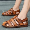 High Quality Men  Leather Sandals Breathable Comfortable Summer Shoes Fashion Flat Male Sandals Leather Men Casual Shoes. 