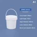 500ML Food Grade Plastic Thicken Bucket Small Clip Stationery Storage Bucket Milk Tea Pickle Takeaway Bucket With Lid Storage Container jingu. 