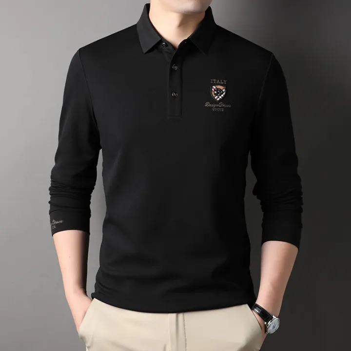 100%25Cotton%20T-shirts%20Man%20Spring%20Autumn%20Polo%20Shirt%20Long%20Sleeve%20High-quality%20Lapel%20Embroidery%20End%20Fashion%20Business%20Pure%20Color%20New%20-%20Image%204