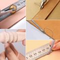 BRADOO-31 Pcs Leather Sewing Tools Diy Leather Craft Tools Hand Stitching Tool Set With Groover Awl Waxed Thread Thimble Kit. 