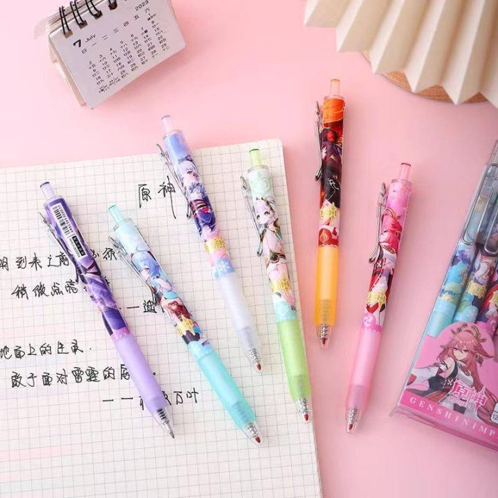 12Pcs/Lot%20Kawaii%20Game%20Genshin%20Impact%20Roller%20Ball%20Pen%20Cartoon%20Stationery%20Raiden%20Shogun%20Kamisato%20Ayaka%20Ganyu%20Hu%20Tao%20Nahida%20Yae%20Miko%20Black%20ink%20Gel%20pen%20kids%20stationery%20gift%20-%20Image%204