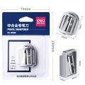 Deli Zinc Alloy Pencil Sharpener Silver Metal Sharpener School Office Sharpener Stationery Supplies.