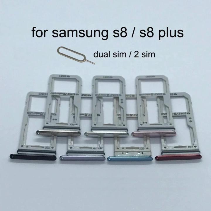SIM Tray Sim Holder Slot Single and Dual For Samsung Galaxy S8 G950 S8 Plus G955