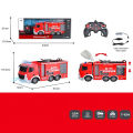 RC Fire Truck Rechargeable 2.4GHz Water Spray 7 Channel Remote Control Fire Rescue Toy Truck for Kids. 