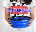 E28 2.5L big foldable pet bowls silicone Bowl pet folding rtable bowls drinking water feed food bowl - red - for big s.