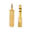 Headphone Adapter 6.35 mm (1/ 4 Inch) Male to 3.5 mm Female Stereo Adapter Plus 3.5 mm Stereo Male to 6.35 mm (1/ 4 Inch) Stereo Female, metal. 