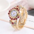 【Flash sale】 Ladies Rhinestone Quartz Watches Fashion Alloy Bracelet Watches Fancy Women Watches Jewelry Sophisticated And Stylish Women Watch. 