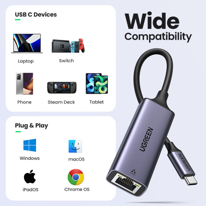 UGREEN%20USB%20C%20to%20Ethernet%20Adapter%20RJ45%20to%20Thunderbolt%203%20Type%20C%20Gigabit%20Network%20LAN%20Converter%2010%20100%201000Mbps%20for%20MacBook%20Pro%20Air,%20iPad%20Pro,%20Galaxy%20S20%20S10%20S9,%20XPS%2013%2015,%20Surface%20Book%202%20Go,%20Chromebook%20Network%20Card%20USB%20Ethernet%20-%20Image%204