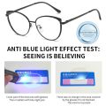 Eye Protection Anti-Blue Light Glasses Classic Metal Blue Ray Blocking Frame Eyewear Ultralight Computer Goggles Men Women.
