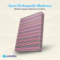 Paradise Semi Orthopedic Support Mattress | Medium Firm Feel for Balanced Comfort | 4 Inch Bed Mattress.