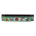 Wind Instrument Metal Painted Harmonica Educational 16 Holes 16 Holes Harmonica Cartoon Pattern Cute Mouth Organ Playing.