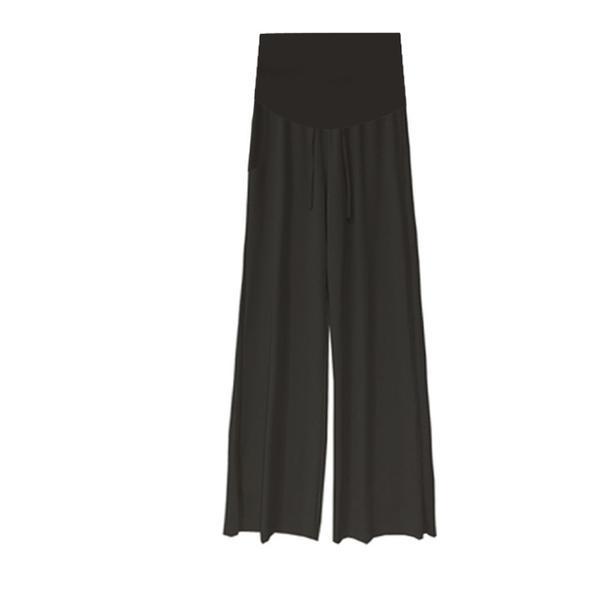 Pregnant%20Women's%20Pants%20Summer%20Outer%20Wear%20Trendy%20Mom%20High%20Waist%20Belly%20Support%20Trousers%20Ice%20Silk%20Draping%20Effect%20Loose%20Casual%20Wide-Leg%20Pants%20-%20Image%206