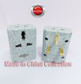 3 Pin Multi Socket 13A Chromic design Premium Quality Heavy Duty Professional 1pcs. 