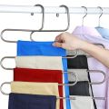 Pants Towel Scarf Hangers Space Saver Storage 5 Layer Metal cloth rack.