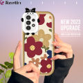 Jizetin for Samsung A13 4G Back Cover Bright Flower Bunch Square Camera Hole Shockproof Protection Soft Silicone Phone Case. 