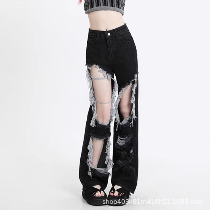 Small%20man%20black%20ruined%20ripped%20straight%20leg%20jeans%20women%202024%20new%20hot%20girl%20high%20waist%20thin%20wide-leg%20pants%20-%20Image%204