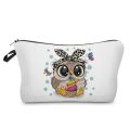 Cute Owl Print Makeup Bags For Women Roomy Toiletry Bag Mini Travel Practical Pencil Case Birthday Custom Pattern Cosmetic Pouch. 